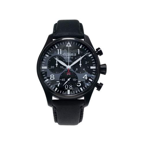 Montre Alpina homme chronographe acier nylon