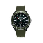 Montre Alpina homme caoutchouc kaki - vue 1