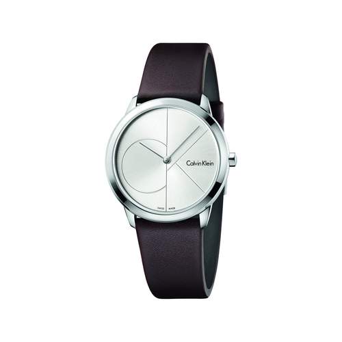 Montre Calvin Klein mixte minimal acier cuir