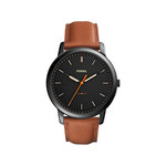 Montre Fossil The Minimalist homme acier cuir brun - vue 1