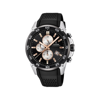 Montre Festina homme chronographe acier silicone