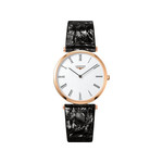La grande classique acier rose cuir - vue 1