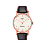 Montre Tissot homme acier doré cuir - vue 1