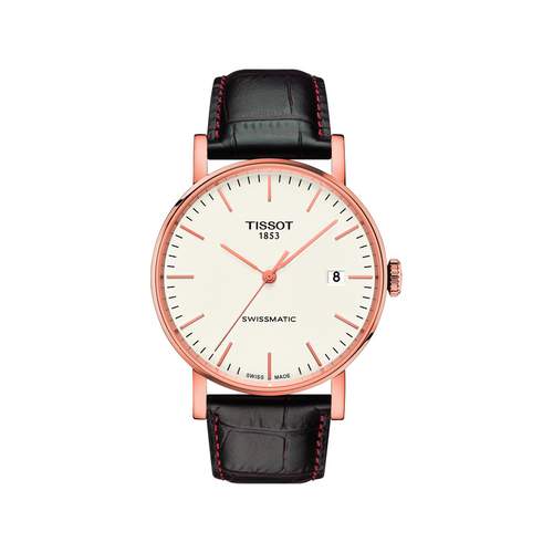 Montre Tissot homme acier doré cuir