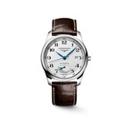 Montre longines master collection automatique grise bracelet cuir - vue 1