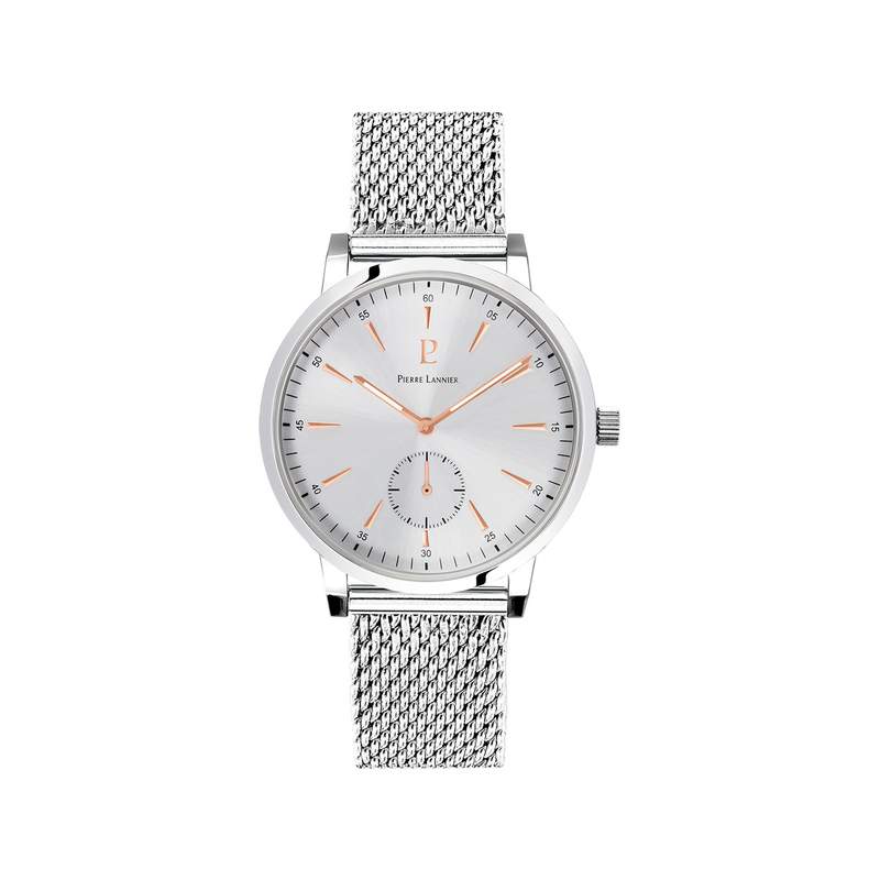 Montre Pierre Lannier homme acier milanais - vue 1