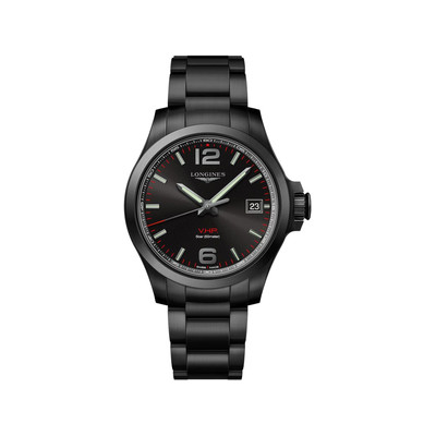 Montre Longines homme acier noir