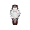 Montre Baume et Mercier homme acier cuir marron - vue V1