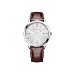 Montre Baume et Mercier homme acier cuir marron - vue 1