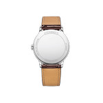 Montre Baume et Mercier homme acier cuir marron - vue 3