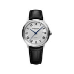 Montre Raymond Weil Maestro homme acier cuir noir - vue 1
