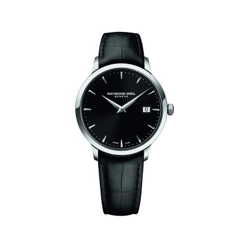 Montre Raymond Weil Toccata homme acier cuir noir