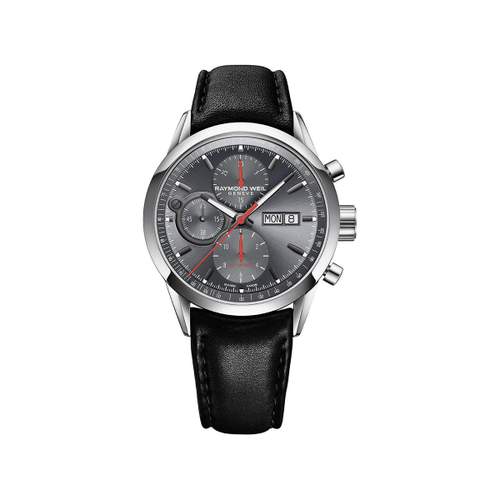 Montre Raymond Weil Freelancer homme acier cuir