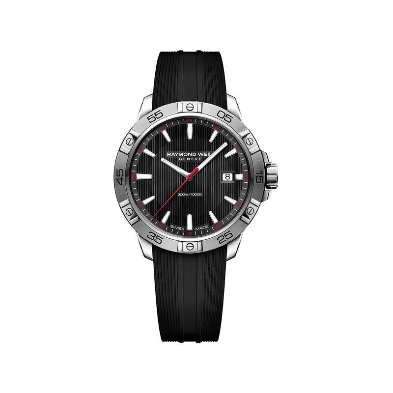 Montre Raymond Weil Tango homme acier caoutchouc - vue 1