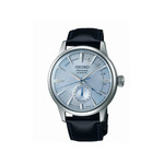 Montre Seiko homme automatique acier cuir noir - vue 1