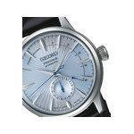 Montre Seiko homme automatique acier cuir noir - vue D2