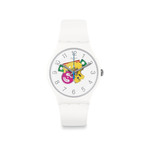Montre Swatch mixte plastique silicone blanc - vue 1