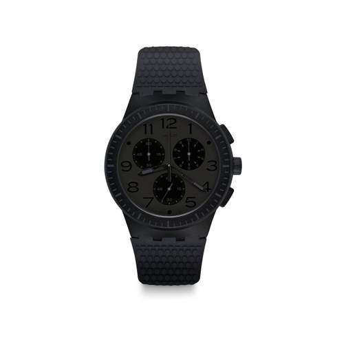 Montre Swatch homme chronographe plastique noir