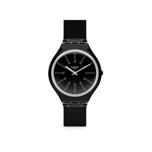 Montre Swatch homme plastique acier noir