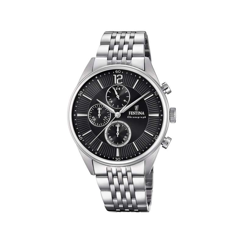 Montre Festina homme chronographe acier - vue 1