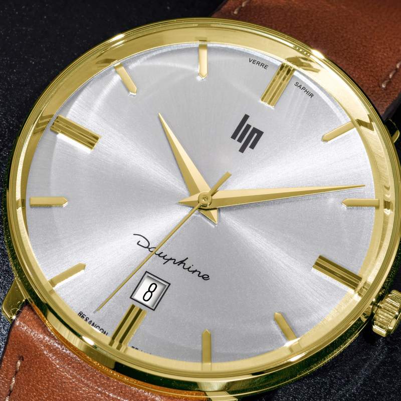 Montre Lip homme acier cuir - vue D1