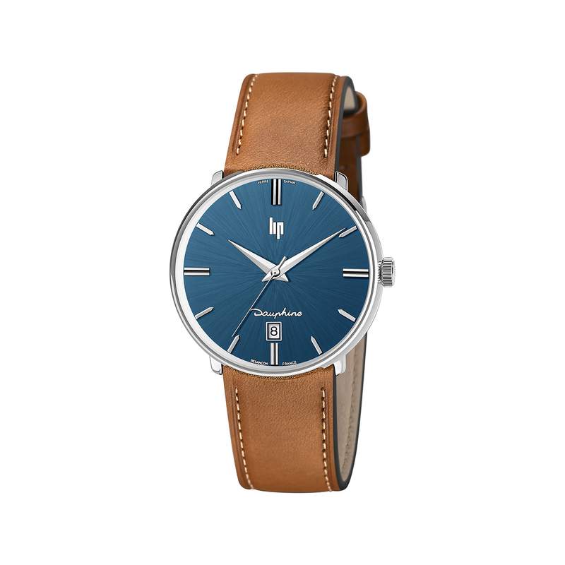 Montre Lip homme acier cuir - vue 1
