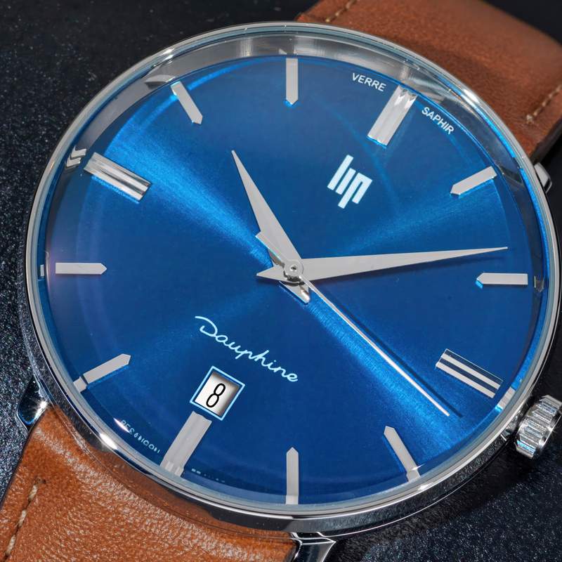 Montre Lip homme acier cuir - vue D1