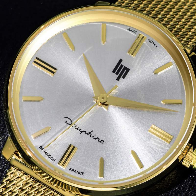 Montre Lip mixte acier doré - vue D1