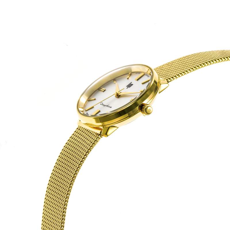 Montre Lip mixte acier doré - vue D2