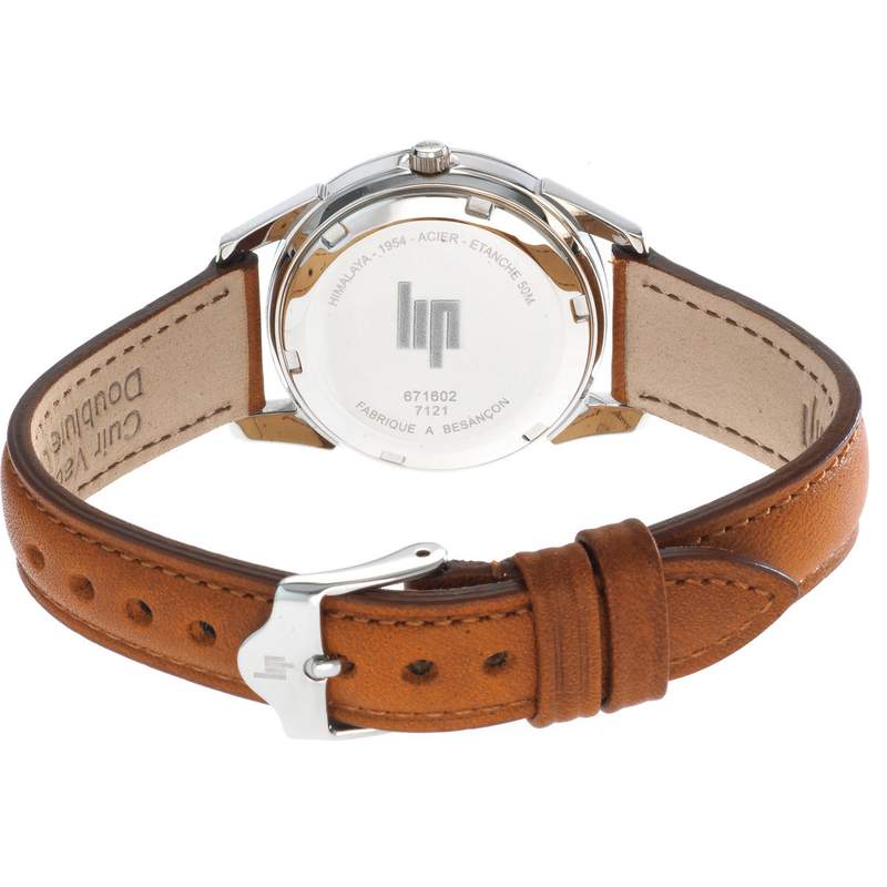 Montre Lip mixte acier cuir - vue 3