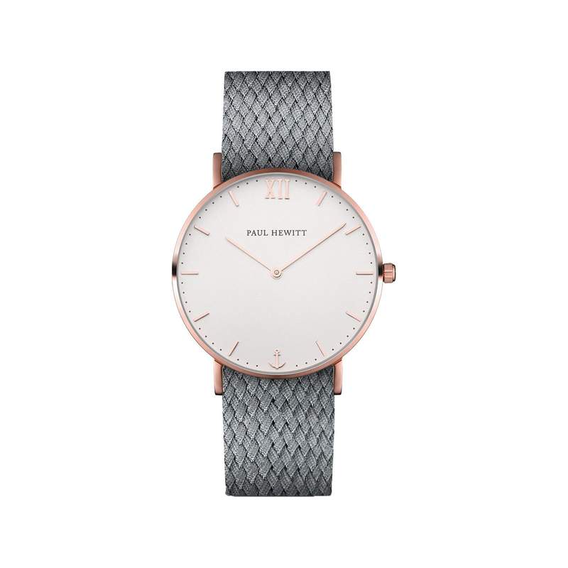 Montre Paul Hewitt mixte acier doré rose perlon - vue 1