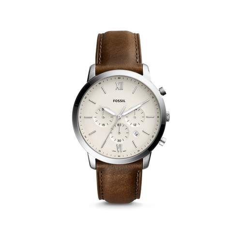 Montre Fossil homme chronographe acier cuir