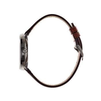 Lip gemengd staal bruin leren horloge