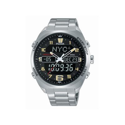 Montre Pulsar homme chronographe acier - vue V1