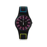 Montre Swatch homme plastique silicone noir - vue 1