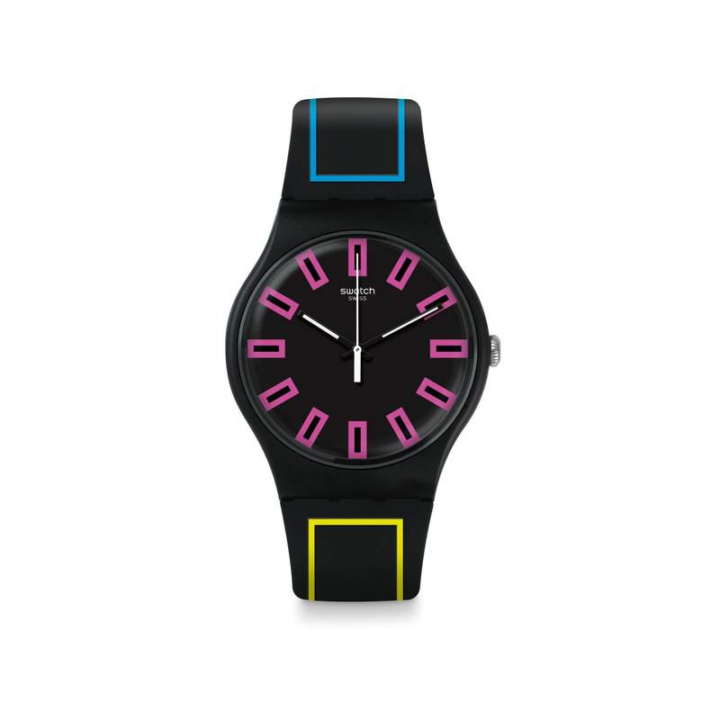 Montre Swatch homme plastique silicone noir - vue 1
