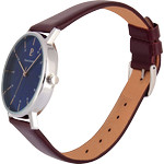 Montre Pierre Lannier homme acier cuir marron - vue 3