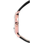 Montre Pierre Lannier homme acier doré rose cuir - vue 3
