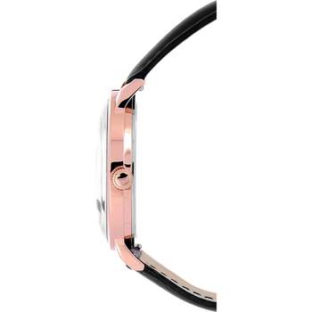Pierre Lannier herenhorloge van roségoudkleurig staal met leren band
