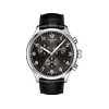 Montre Tissot homme chronographe acier cuir noir - vue V1