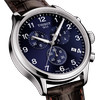 Montre TISSOT CHRONO XL CLASSIC homme cadran bleu bracelet cuir marron boitier acier - vue V3