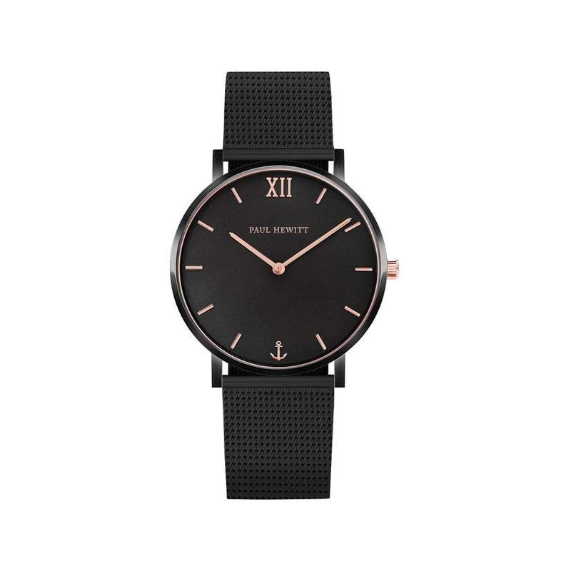 Montre Paul Hewitt mixte acier noir milanais - vue 1