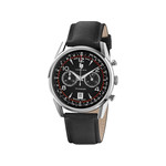 Montre Lip homme chronographe acier cuir noir - vue 1