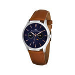 Montre Yonger et Bresson homme acier cuir marron - vue 1