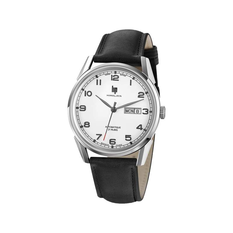 Montre Lip mixte automatique acier cuir noir - vue 1