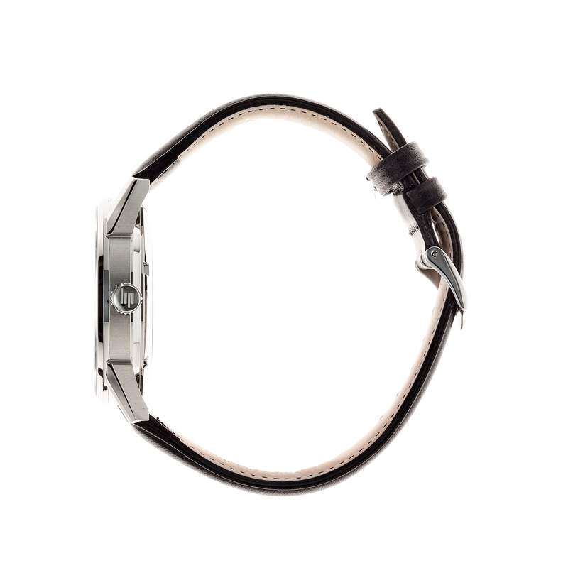 Montre Lip mixte automatique acier cuir noir - vue 2