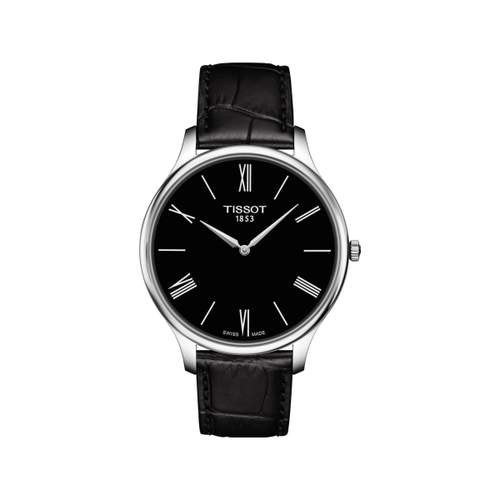 Montre Tissot homme acier cuir noir