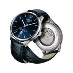 Montre Tissot homme automatique acier cuir bleu - vue D2