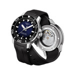 Montre TISSOT T-SPORT SEASTER 1000 homme automatique cadran bleu bracelet synthétique noir - vue D2