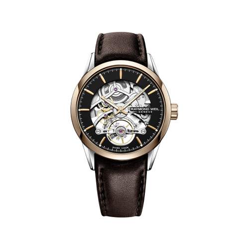 Montre Raymond Weil homme mécanique acier doré